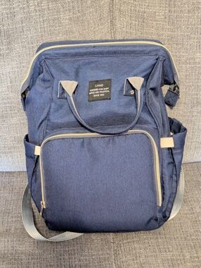 LAND Navy Backpack Diaper Bag